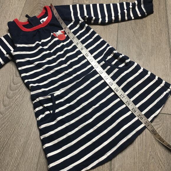 Gap Disney Toddler Girl Sweater Dress Minnie Mouse Stripes Long Sleeve Navy 4T - Picture 5 of 6